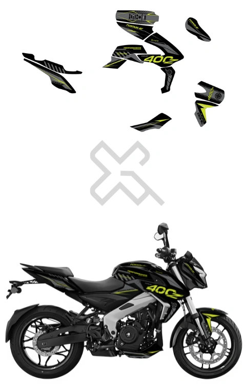 Off Black Edition Full Body Sticker Compatible with Pulsar NS400Z | Made in Premium Gloss Vinyl with FPF (Fade Protection Film), Waterproof, Precut Sticker, Pack of 1